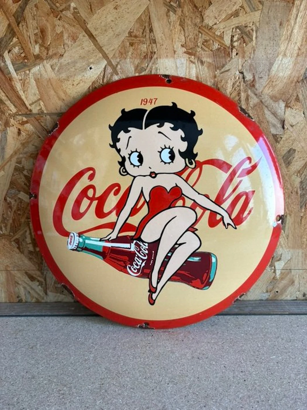 Coca-Cola - Magnificent enameled Coca-Cola plaque...