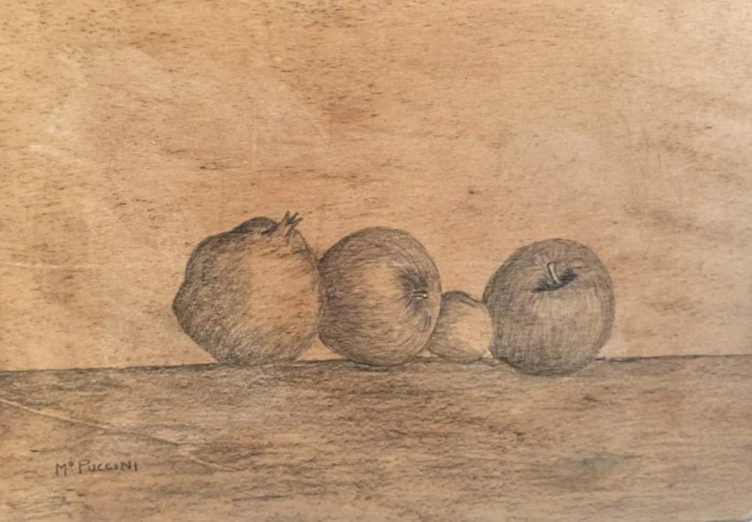 Mario Puccini (1869-1920) - Natura morta con quattro frutti