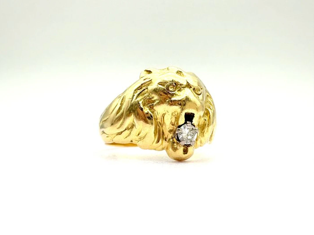 Ring - 18 kt. Yellow gold - 0.10ct. tw. Diamond (Natural)