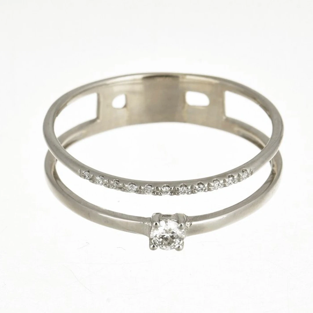 Ring - 18 kt. White gold Diamond (Natural)