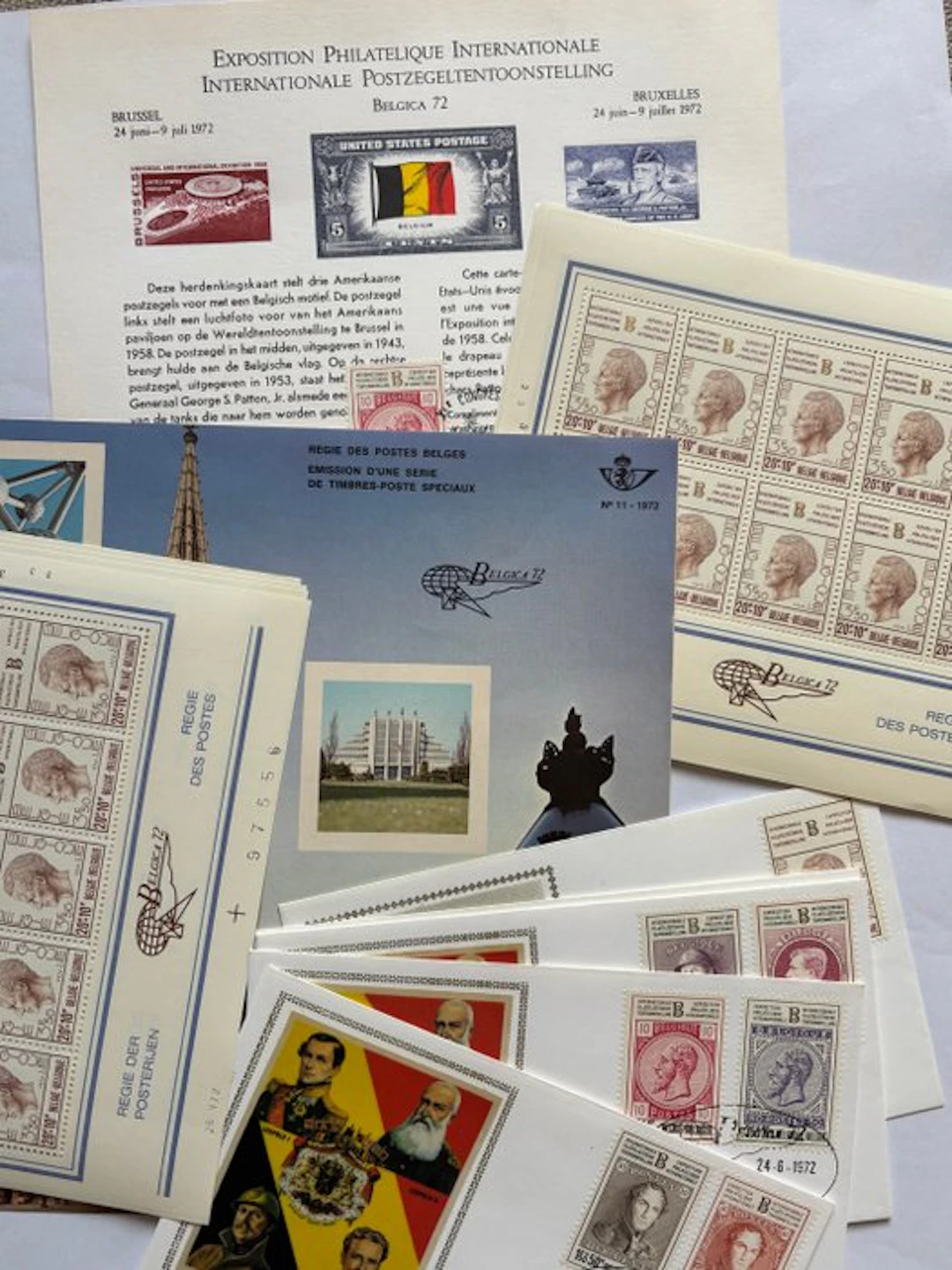 Belgium 1972 - Belgica Collection 72 + FDCs - COB F1627/35-10