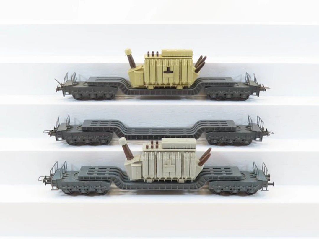 Trix Express H0 - Model train freight carriage (3) - 3x 6-axle low-bed trailers