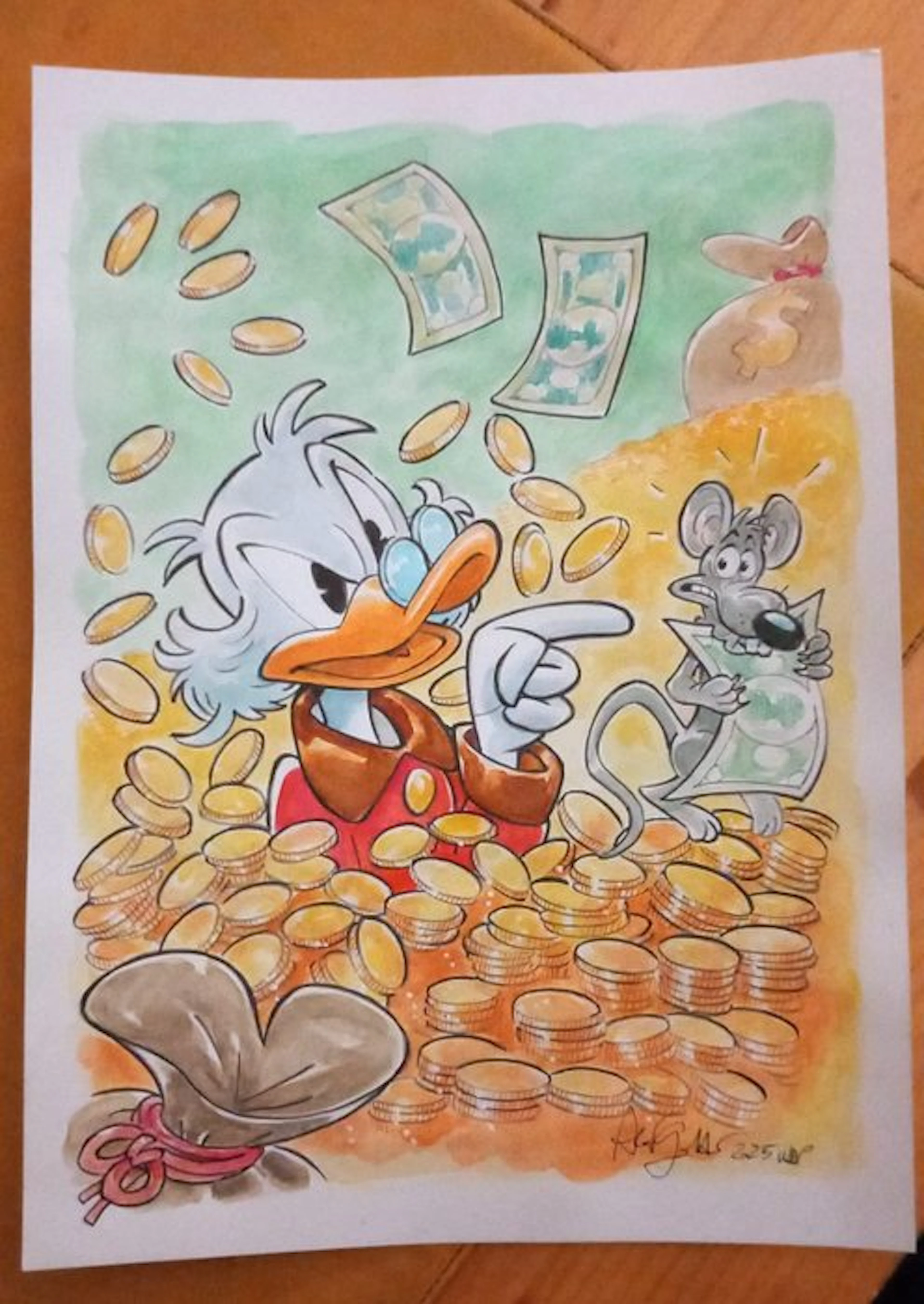 Alessandro Gottardo - 1 Watercolour - Uncle Scrooge...