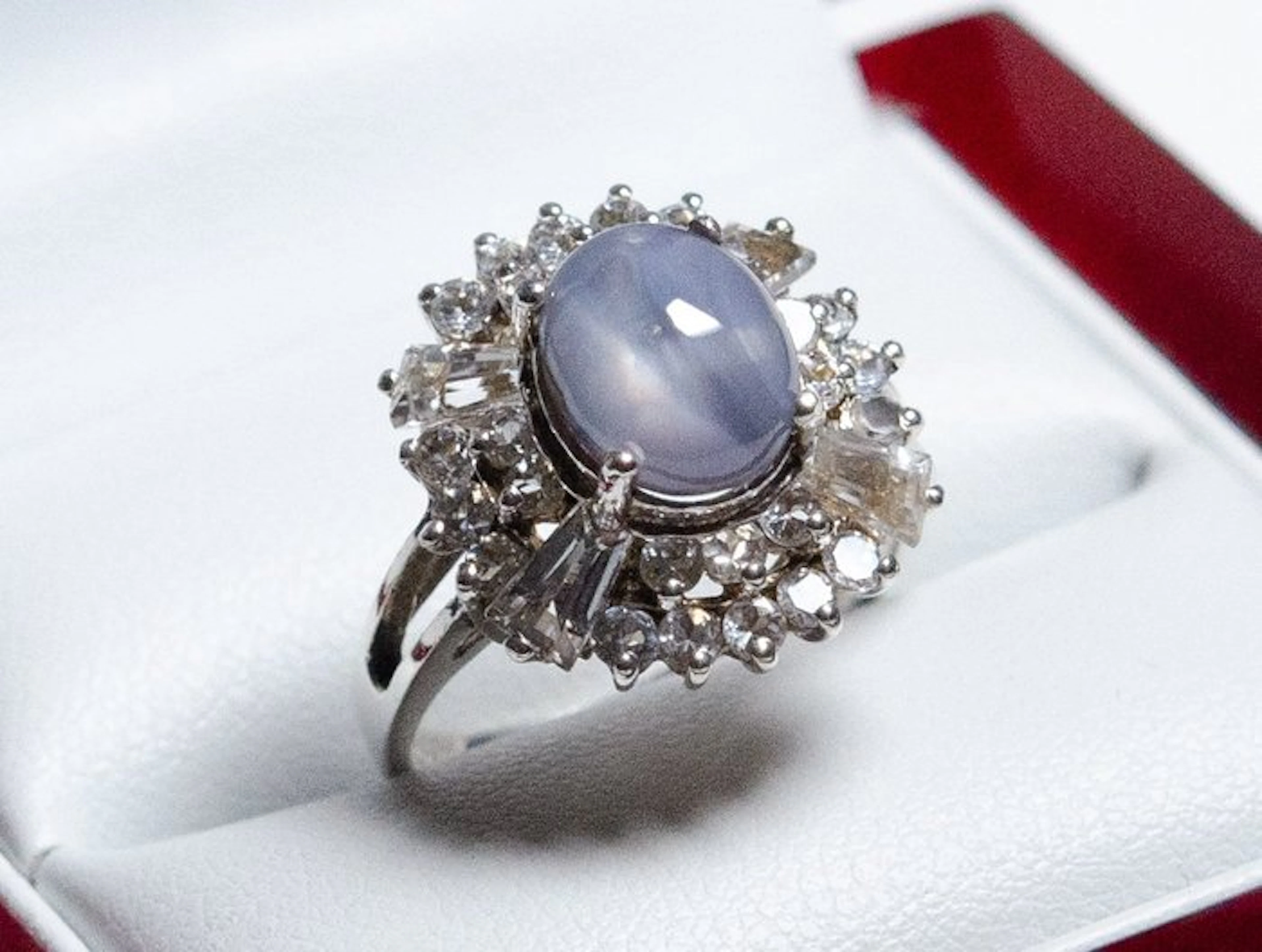 No reserve price - Ring - 925 silver - 4.50 ct star sapphire