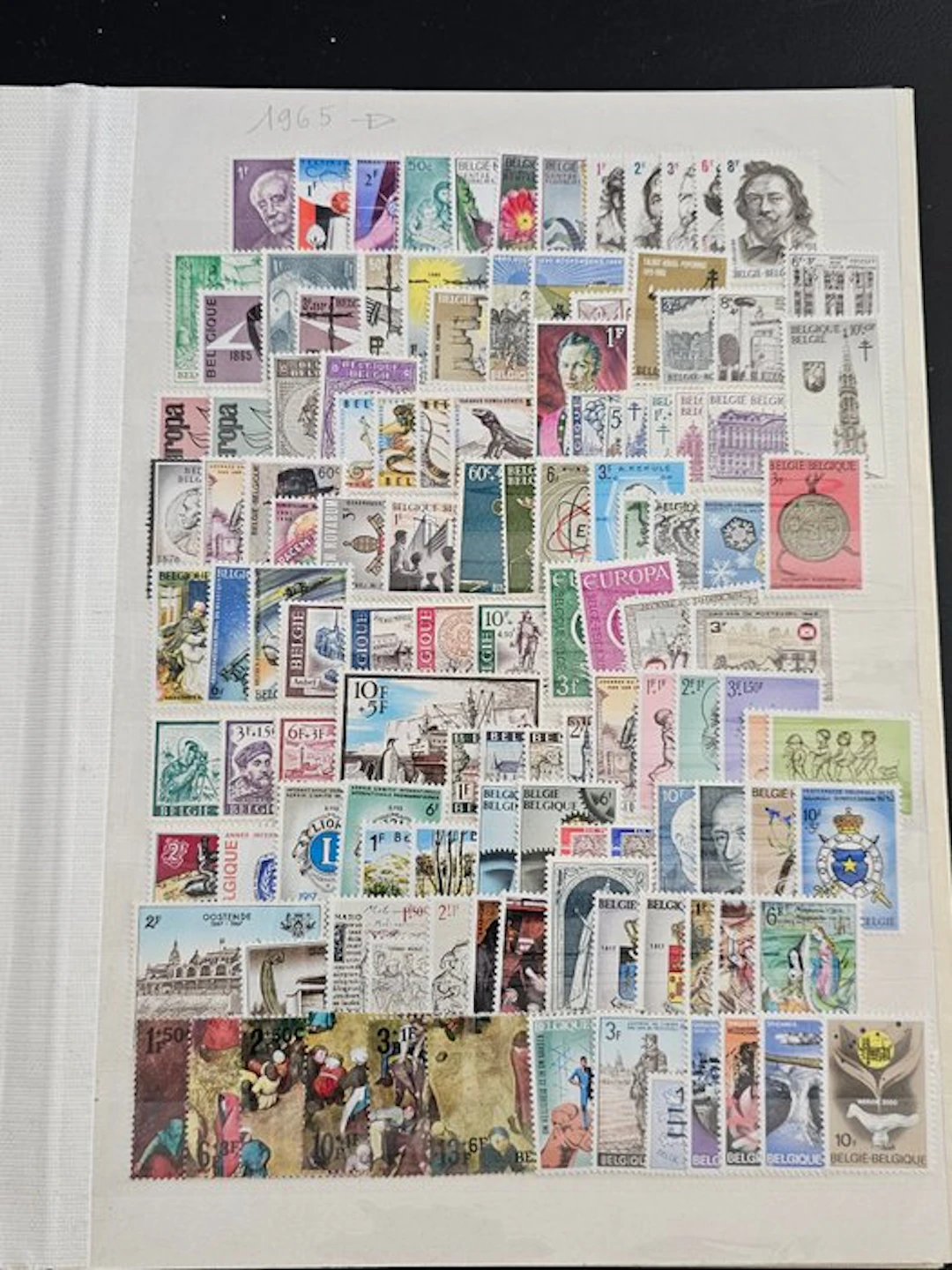 Belgium 1965/1984 - Batch of stamps arranged by year