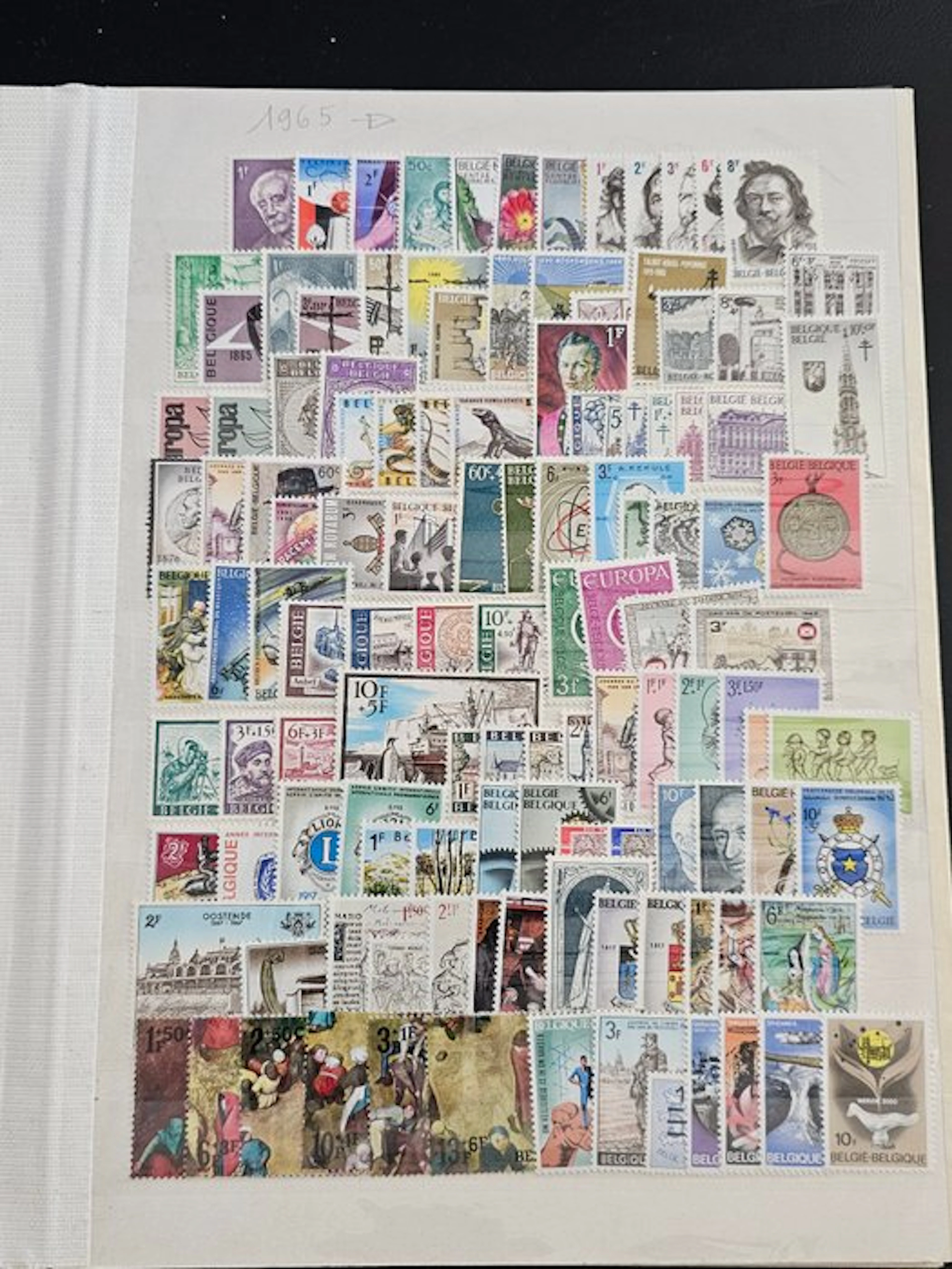 Belgium 1965/1984 - Batch of stamps arranged by year