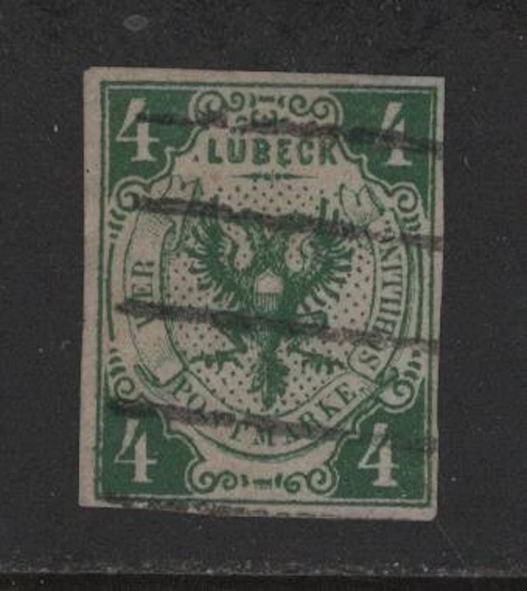 Lübeck 1862 - 4 pcs. 'Coats of arms' with photo attestation - Michel 5