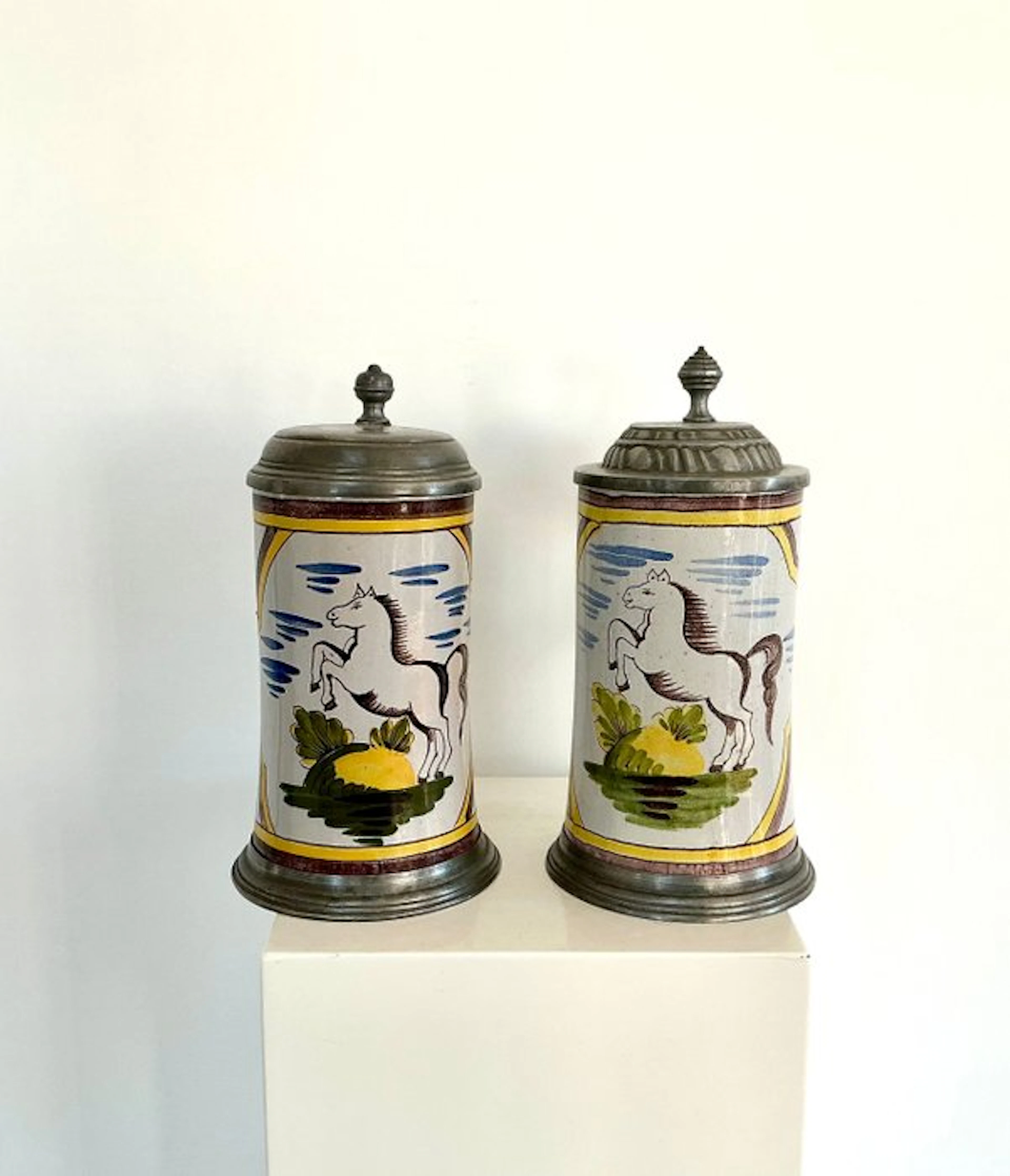 Hannoversch-Münden - Beer mug (2) - Ceramic - Faience beer stein