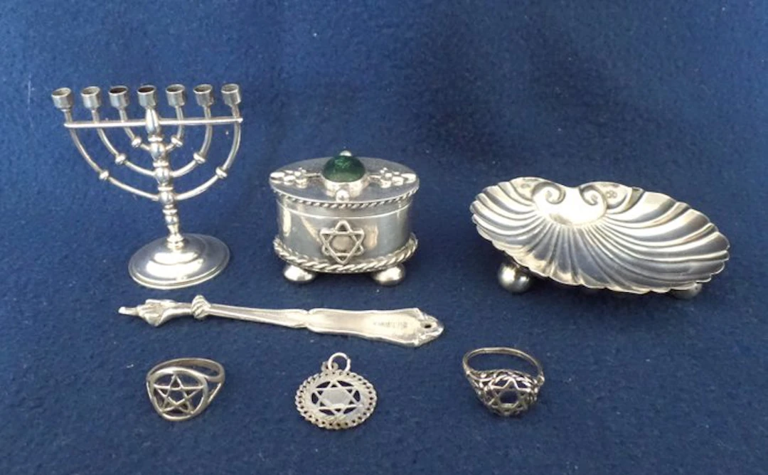 Box (8) - .835 silver - Eilat stone Star of David