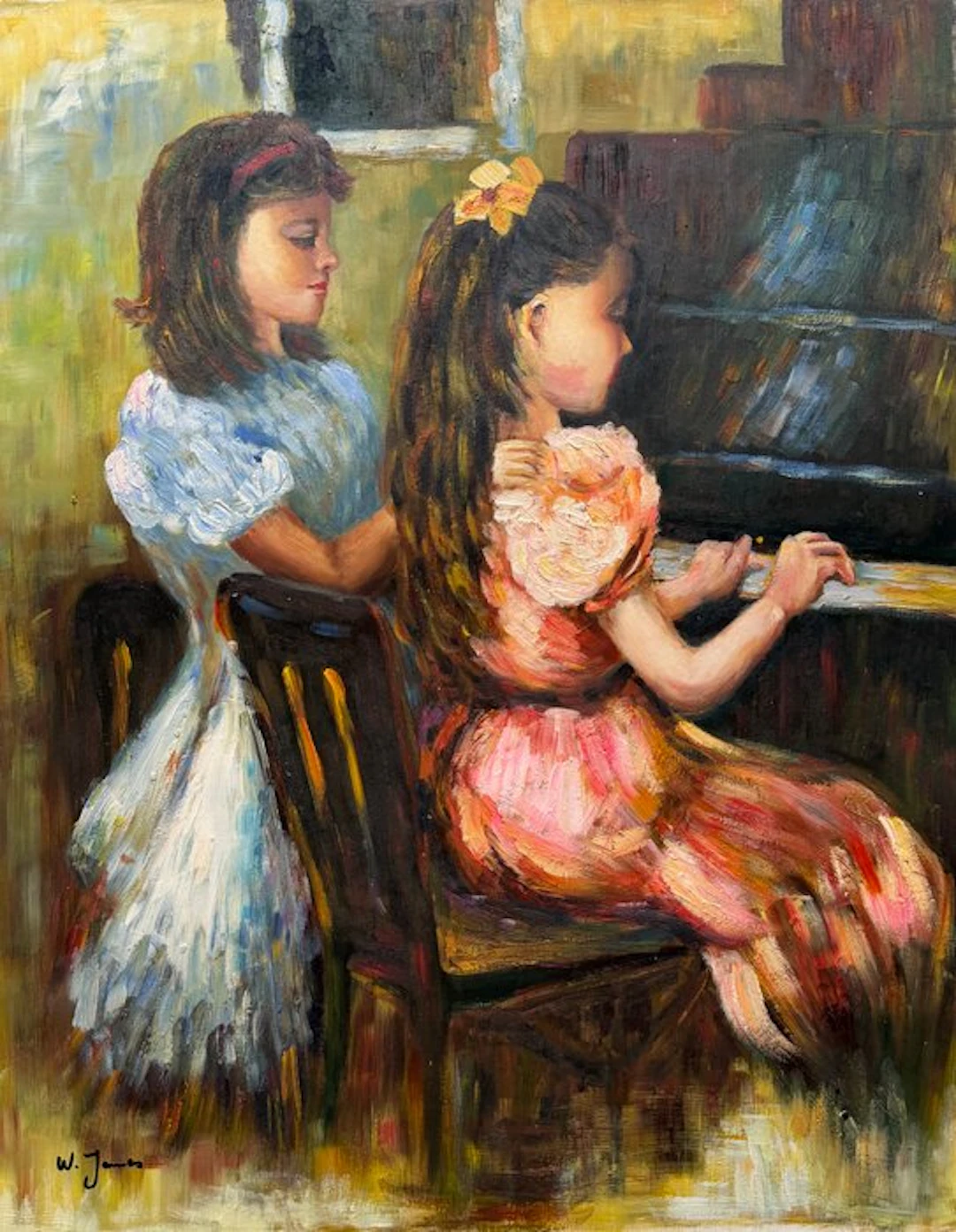 William James (1972-) - Jeunes filles au piano