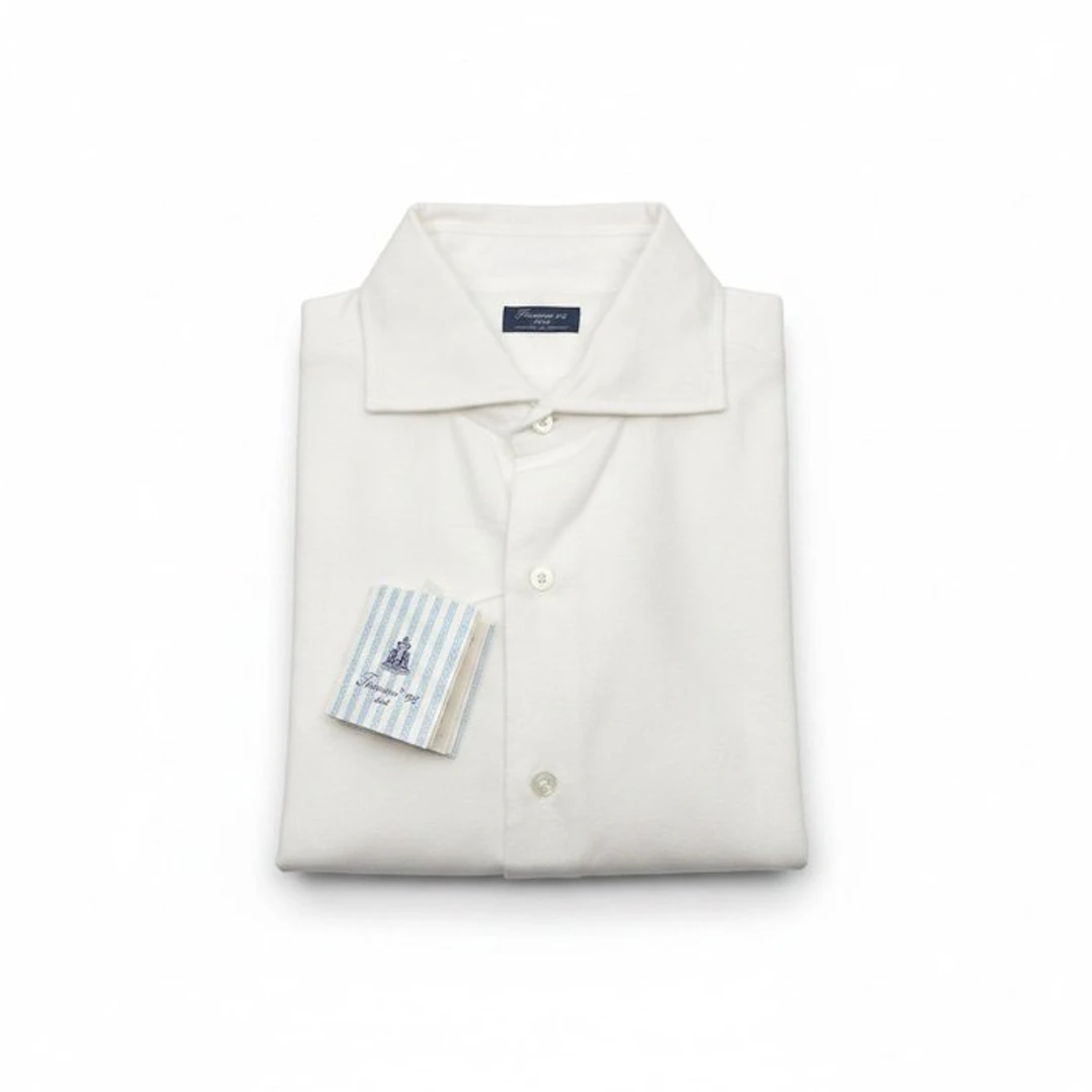 Finamore - Size 41 - 100% Cotton - Spread Collar - Shirt - New with tags