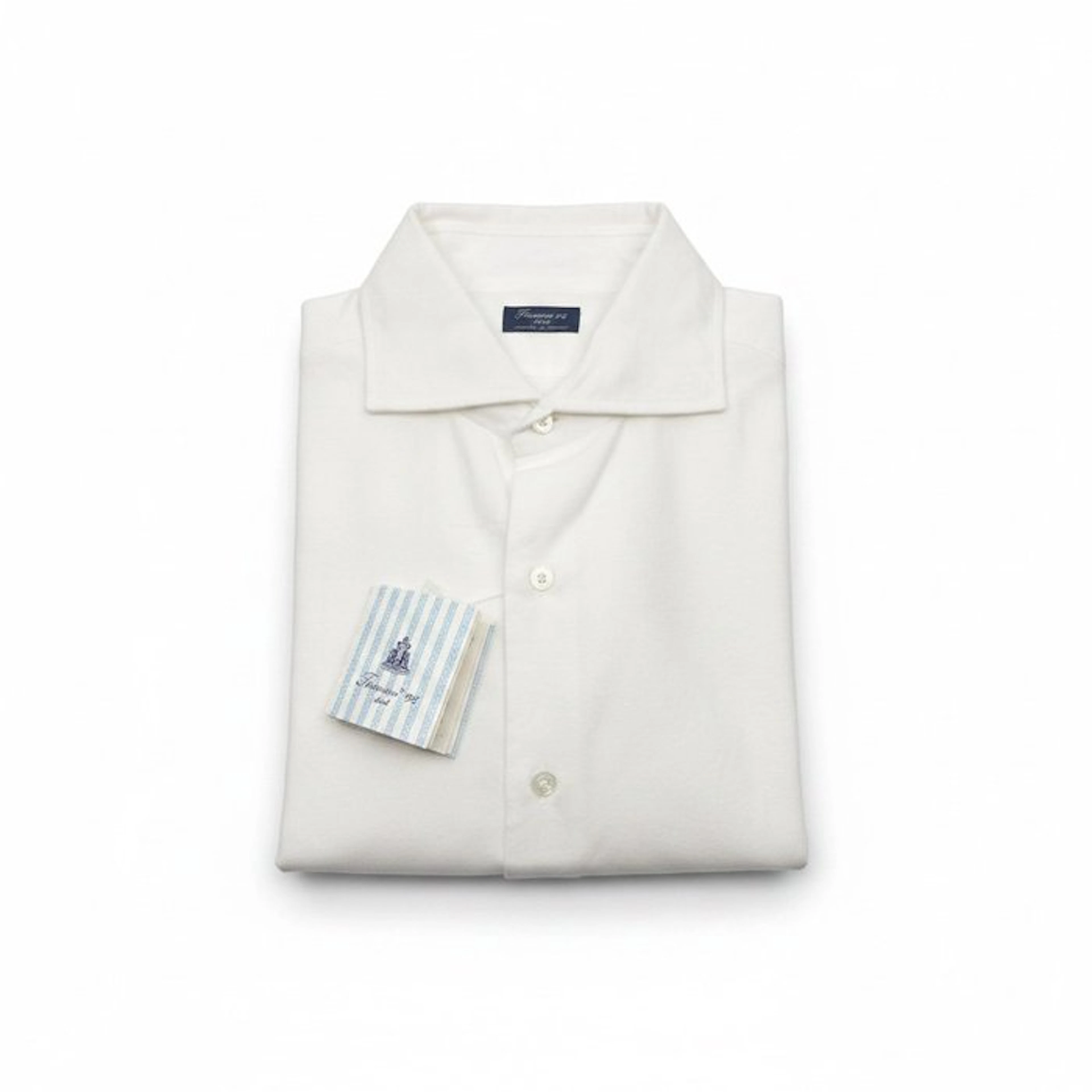 Finamore - Size 41 - 100% Cotton - Spread Collar - Shirt - New with tags