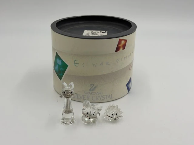 Swarovski - Figurine - Kat, Egel en Muis (3) - Crystal