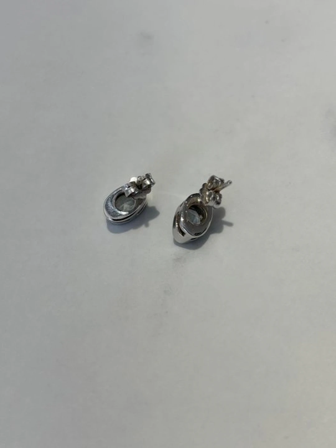 Earrings - 18 kt. White gold Topaz - Topaz