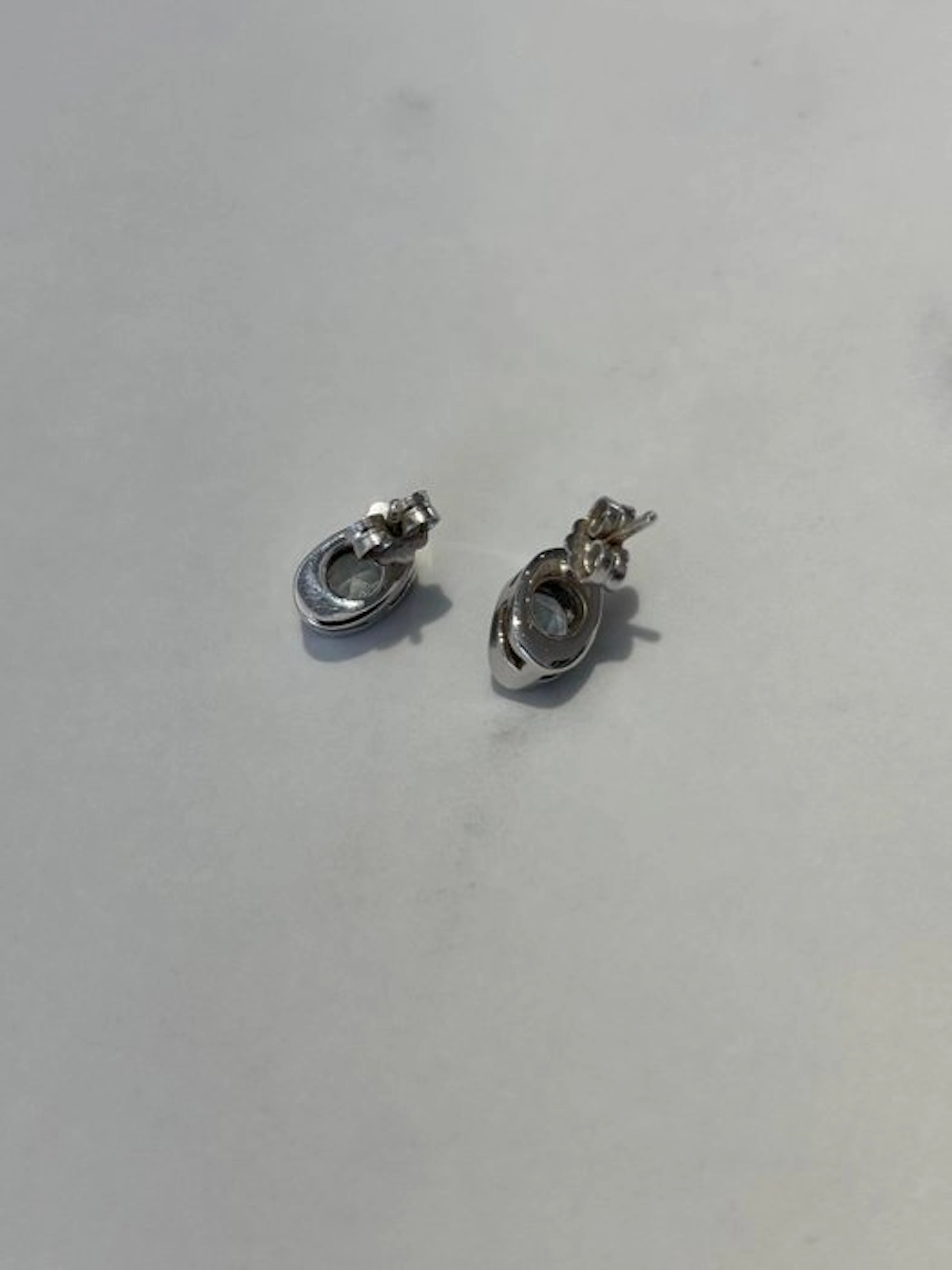 Earrings - 18 kt. White gold Topaz - Topaz