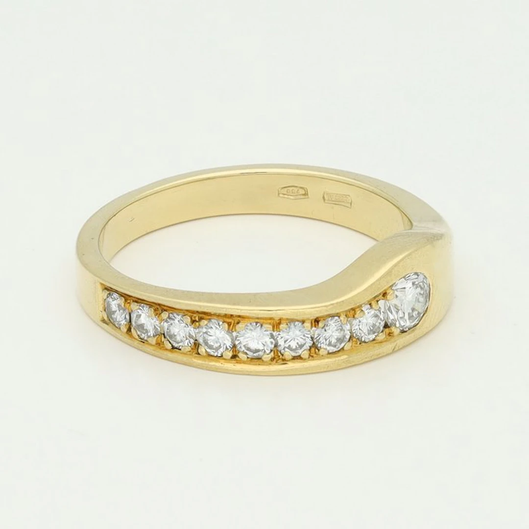 Ring - 18 kt. Yellow gold Diamond (Natural)