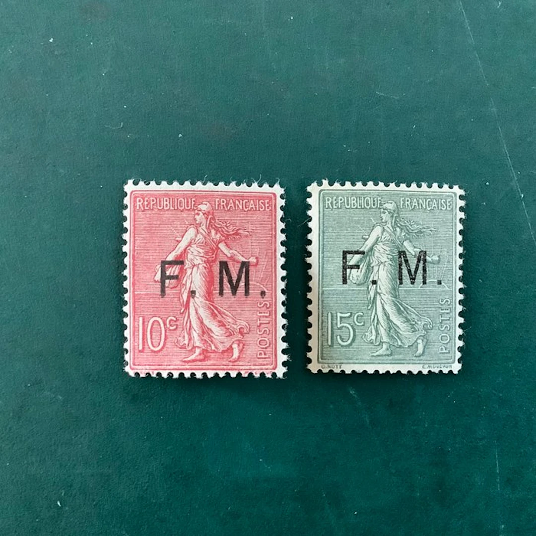 France 1901/1907 - Military mail: 10c and 15c Semeuse stamps – MNH - Yvert 3/4