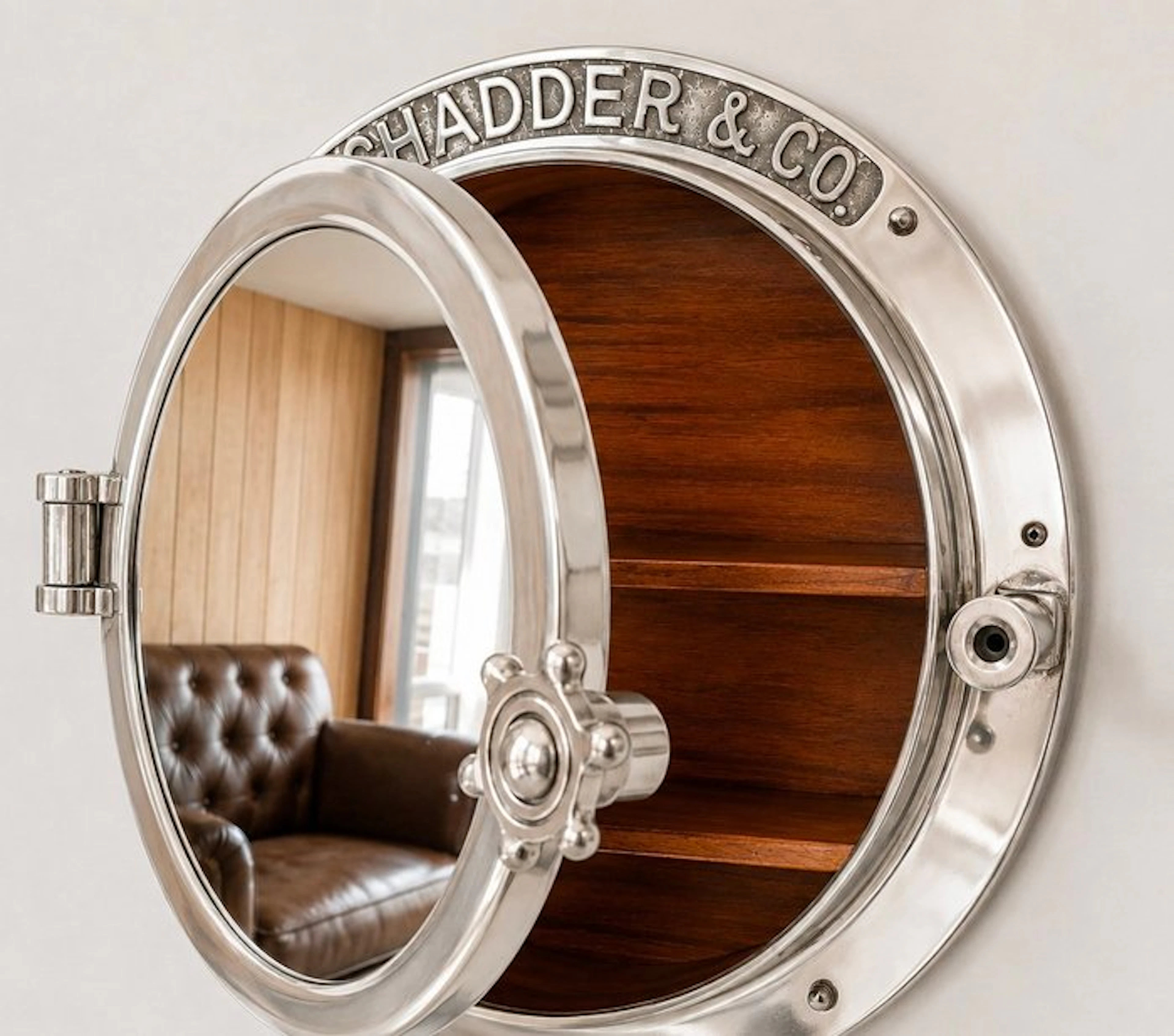 Nautical Porthole Mirror with Cabinet - Chadder & Co
