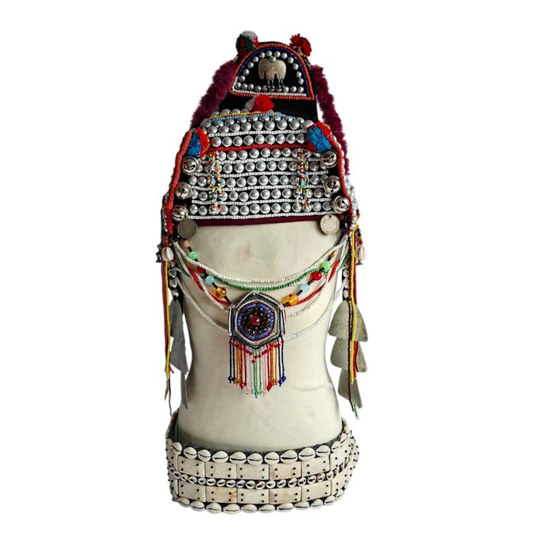Akha Headdress & Belt - Cotton