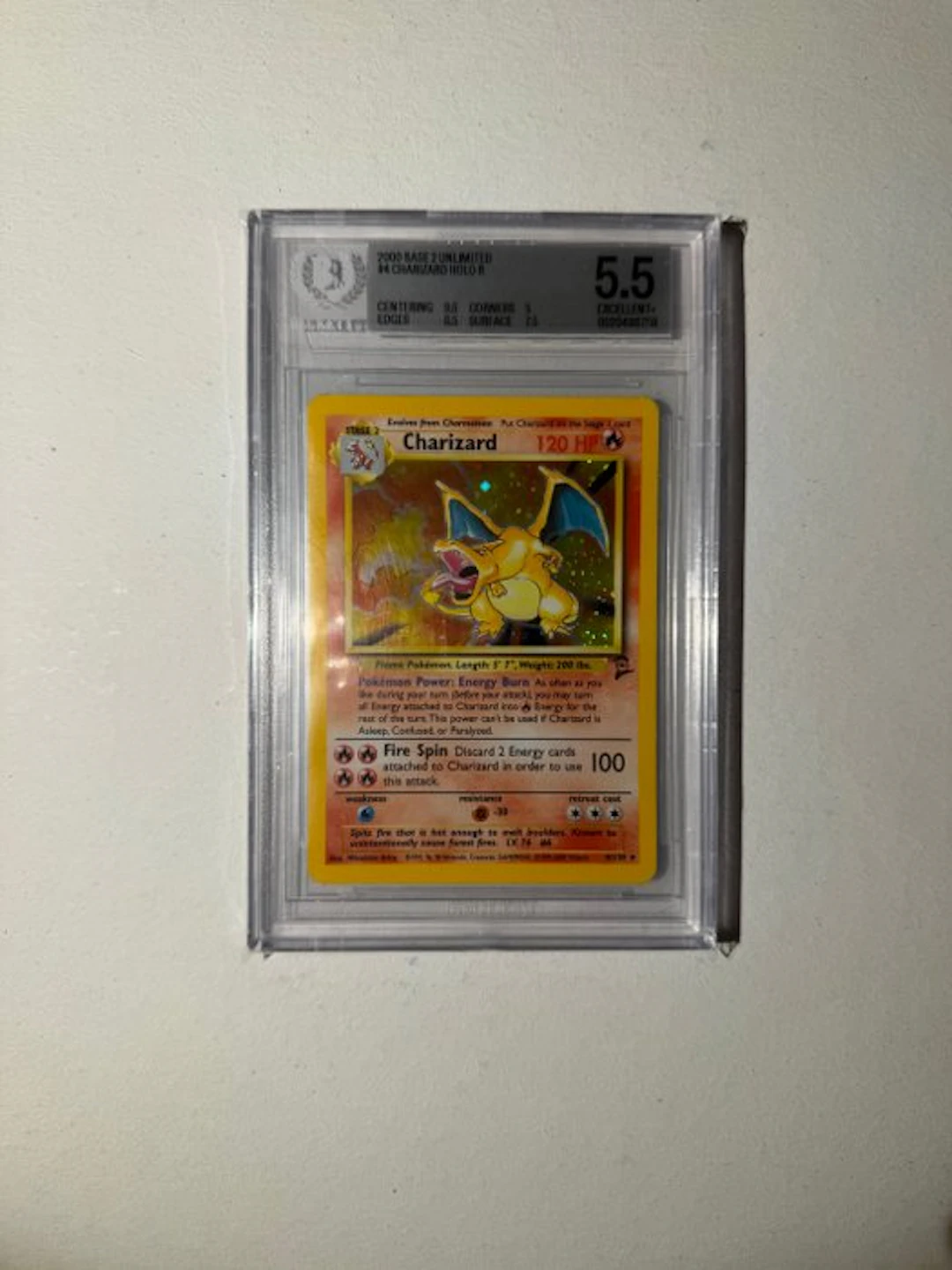 Pokémon - 1 Graded card - Charizard 4/130 Foil - Beckett 5.5 - EX