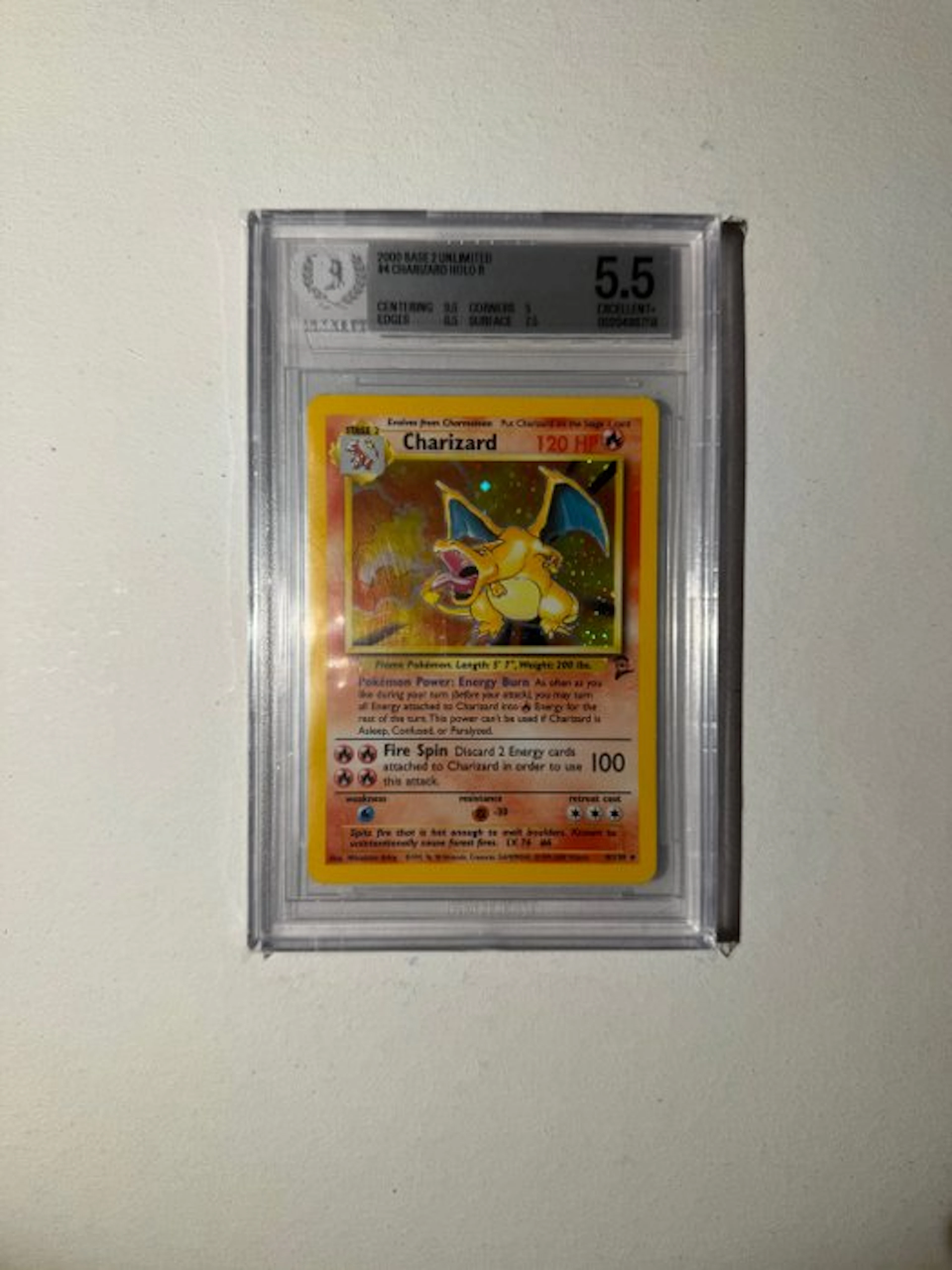 Pokémon - 1 Graded card - Charizard 4/130 Foil - Beckett 5.5 - EX