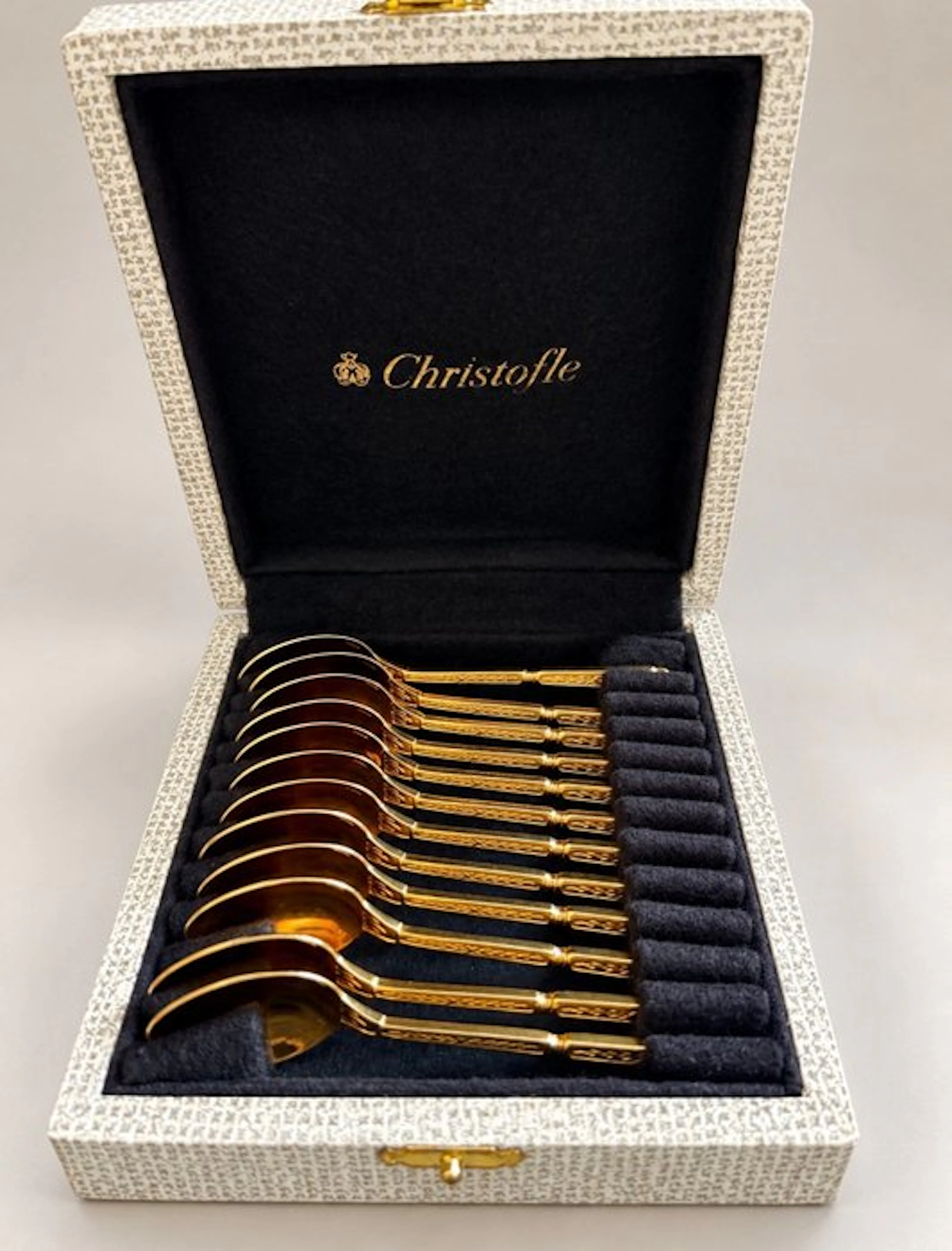 Christofle - Coffee spoon (12) - Natacha - Gold plated