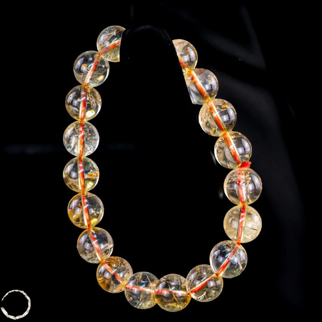 Natural citrine gemstone bracelet – High-quality polished...