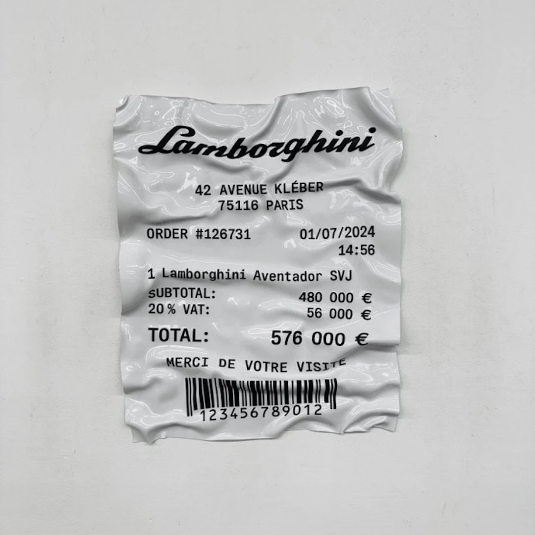 Soyz Bank (1988) - Lamborghini Aventador SVJ – Receipt – 2024