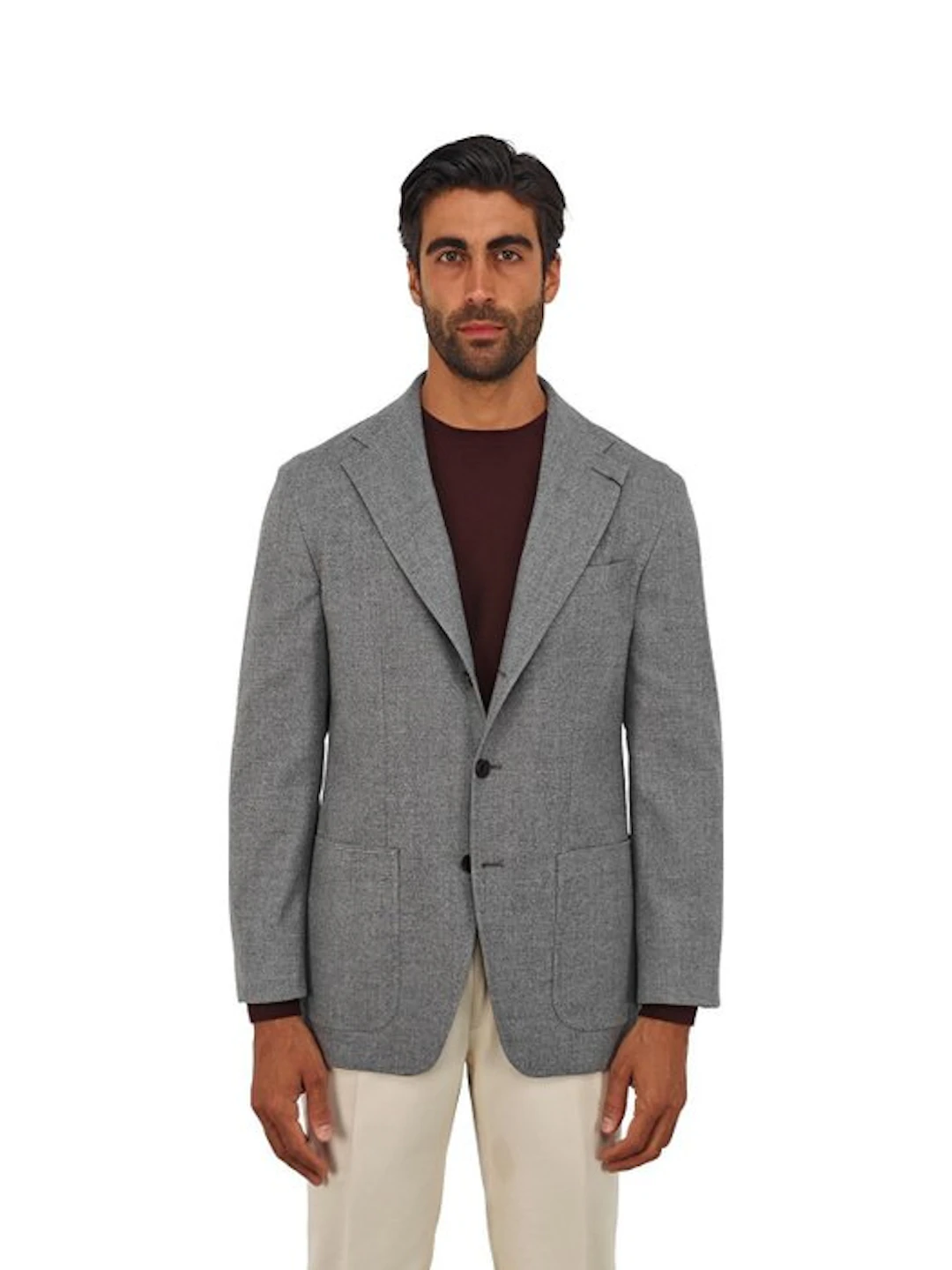 RUBINACCI NAPOLI - 50 IT - Gray 3/2 Roll Jacket Sport...
