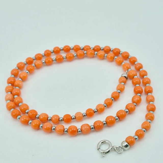Coral - Silver, No Reserve - Necklace - CORALLO MEDITERRANEO
