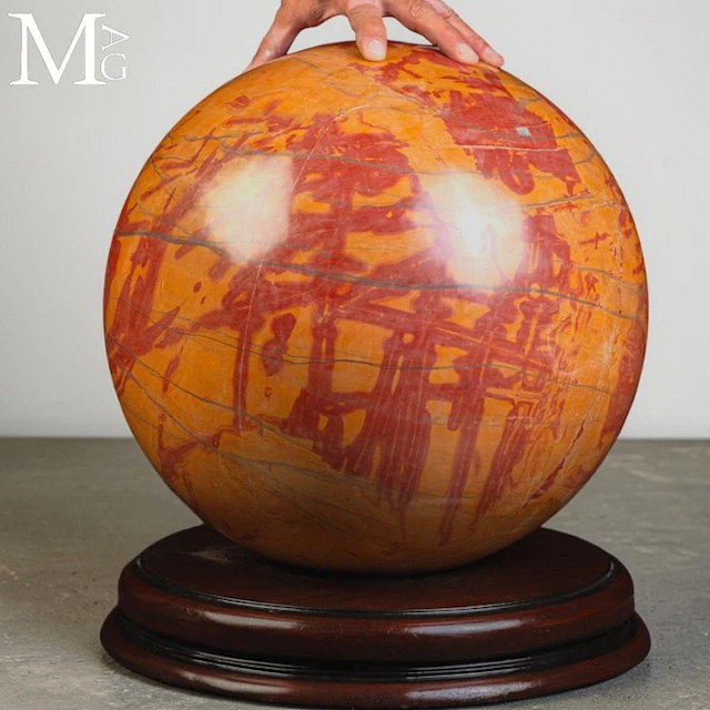 Monumental Red Jasper Sphere Sphere Bigger Decorative...