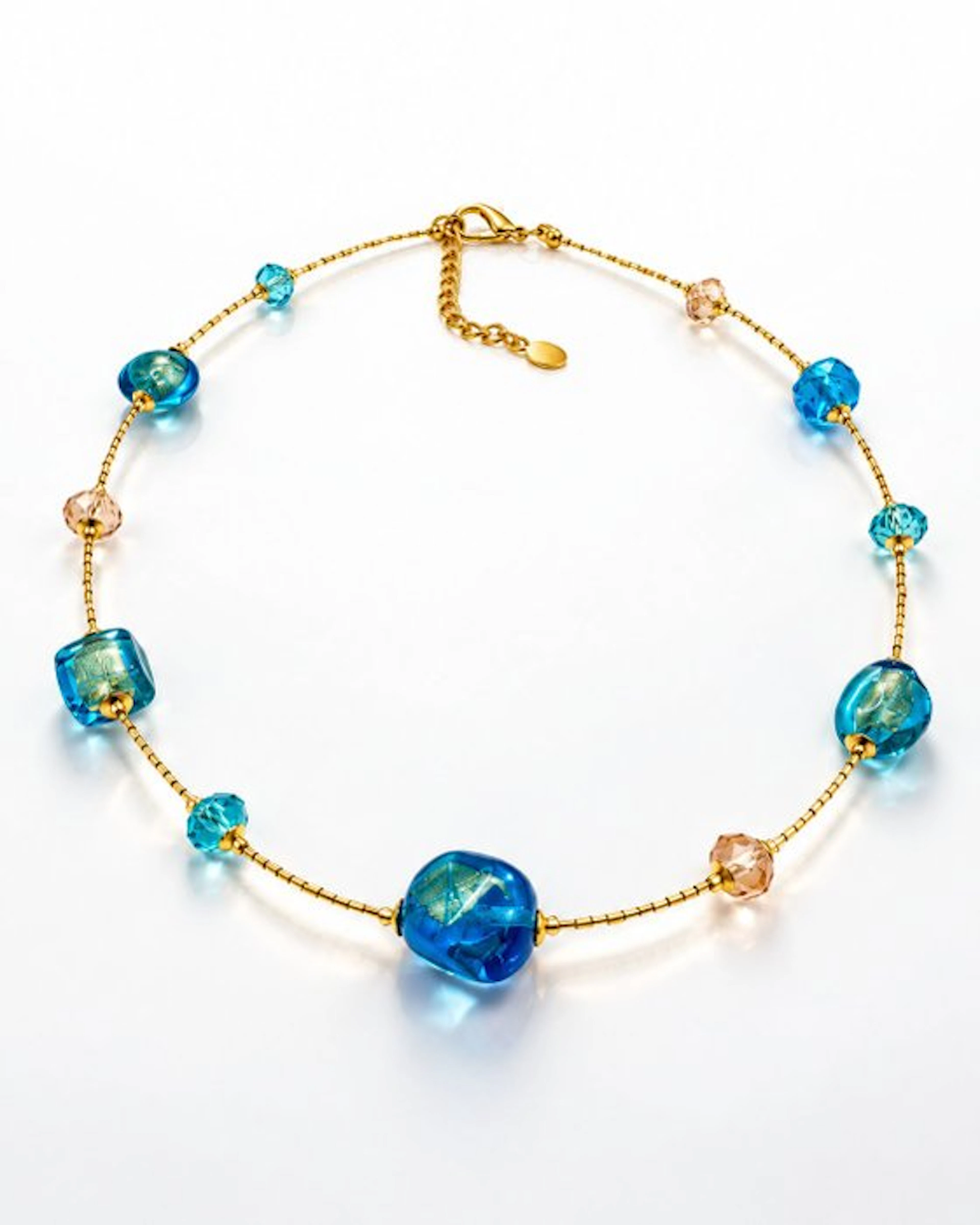 24 kt. - Murano glass, Yellow gold - Necklace - Murano glass gold leaf