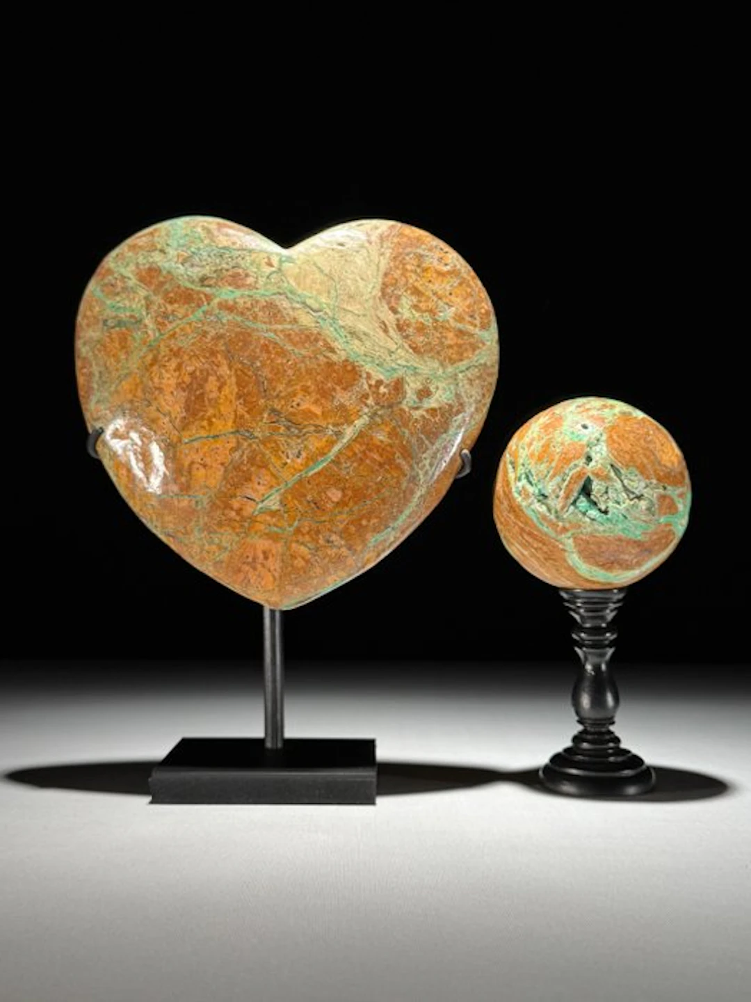 NO RESERVE PRICE - Wonderful Pair of Green Smithsonite...