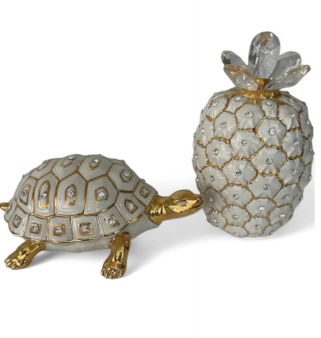 Vittorio Sabadin, Capodimonte - Figure - Ananas e tartaruga (2) - Ceramic