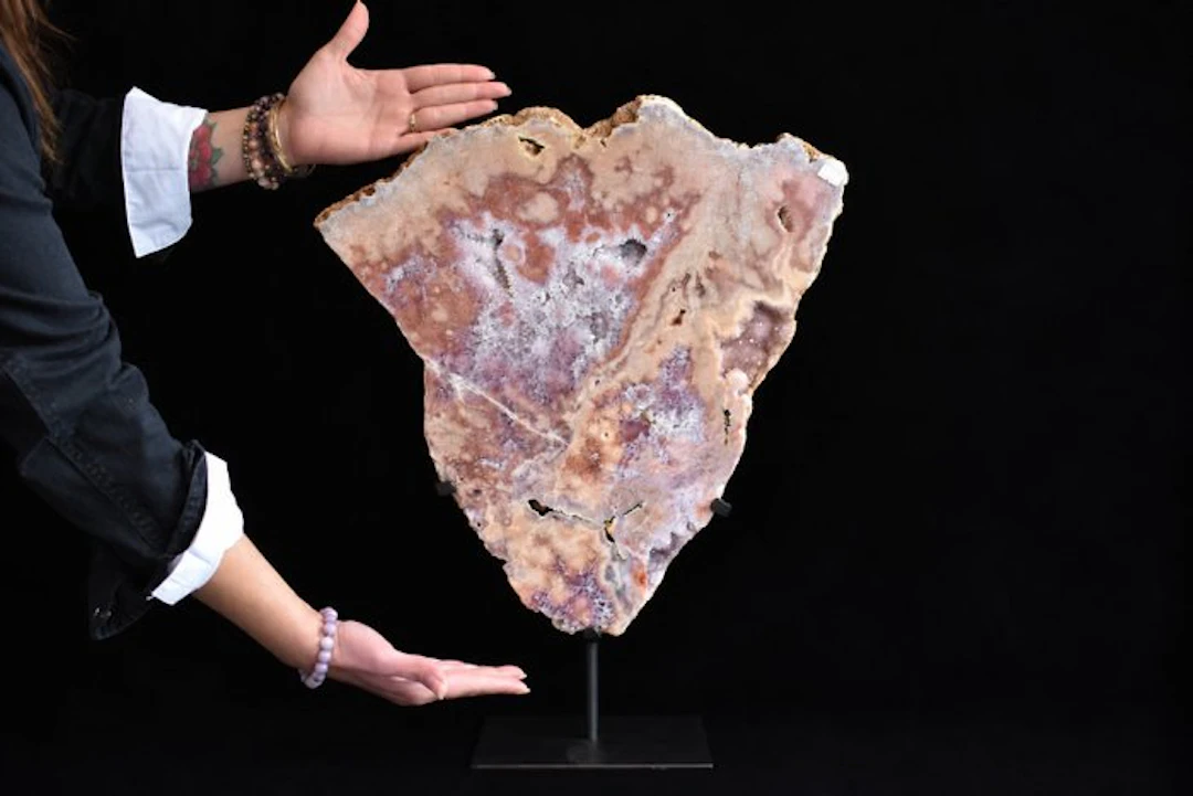 Amethyst Slice - Height: 56 cm - Width: 45 cm- 9.5 kg - (1)