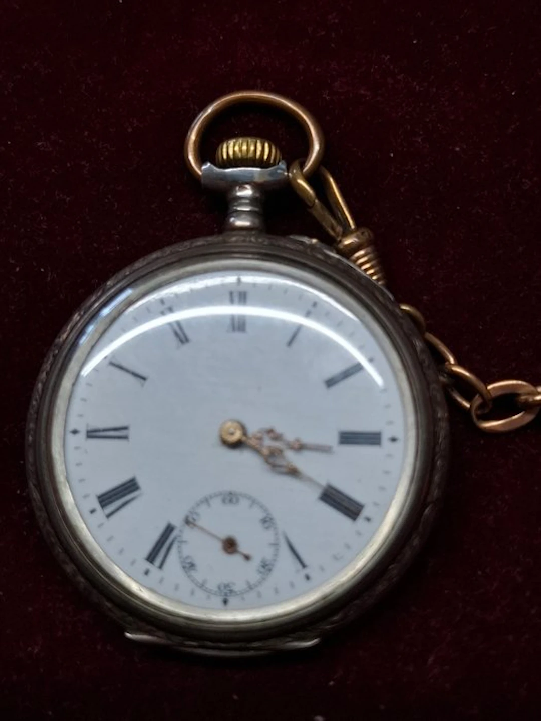 Zakhorloge Prachtige klok - Deksel met paardmotief...