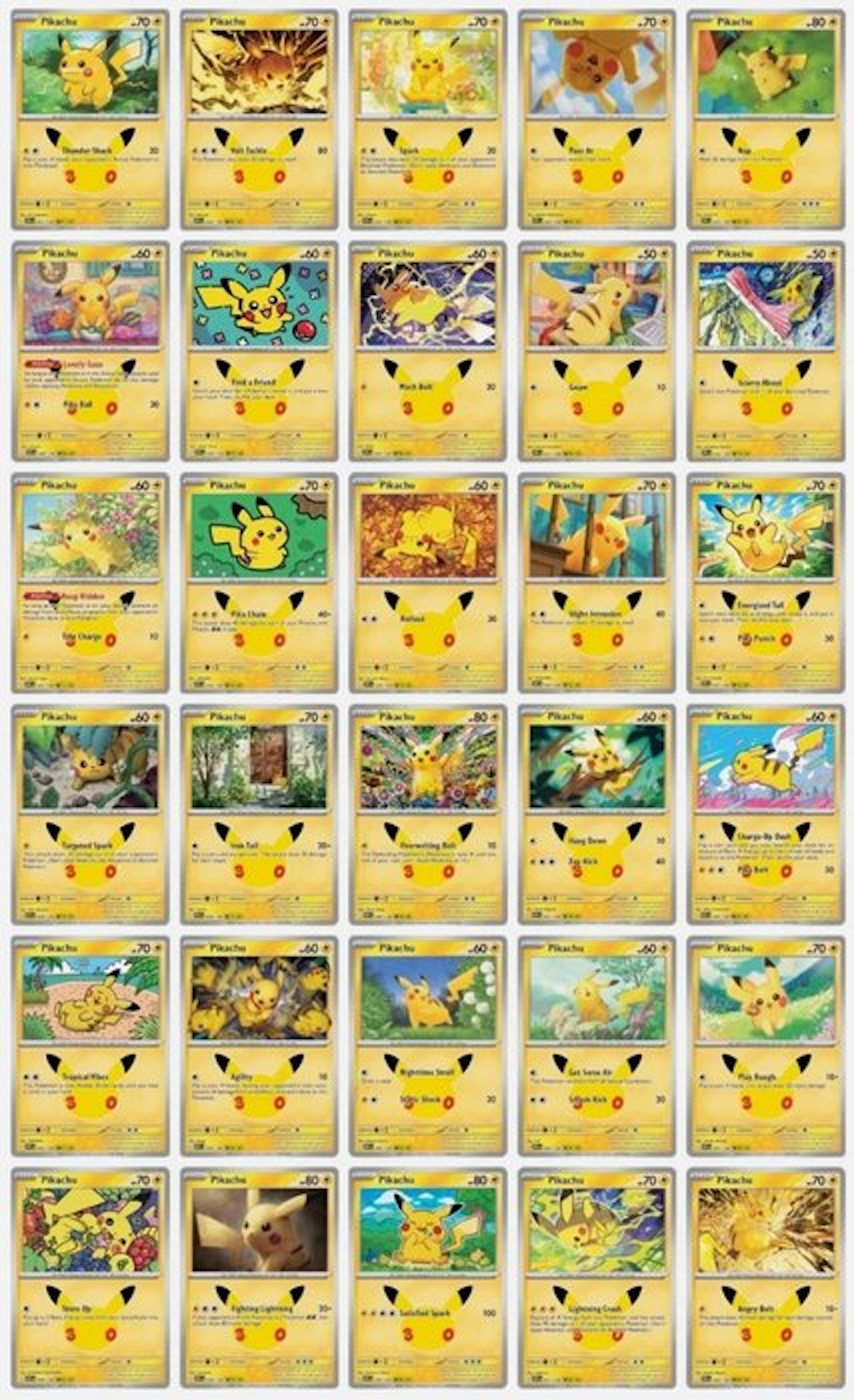 Pokémon - 30 Card - Pikachu - Mega Evolution