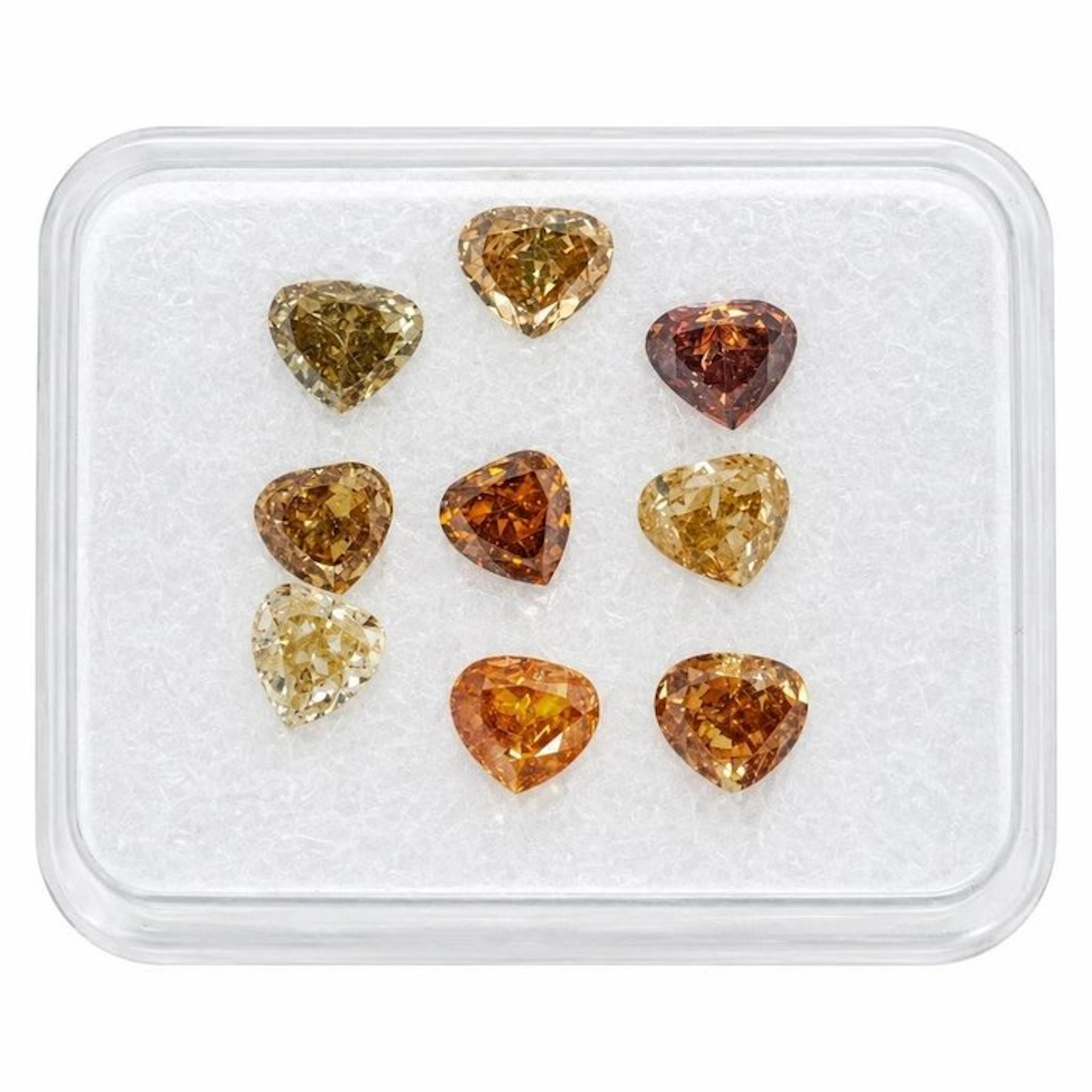 No reserve price - 9 pcs Diamond (Natural) - 1.05 ct - Heart - SI1