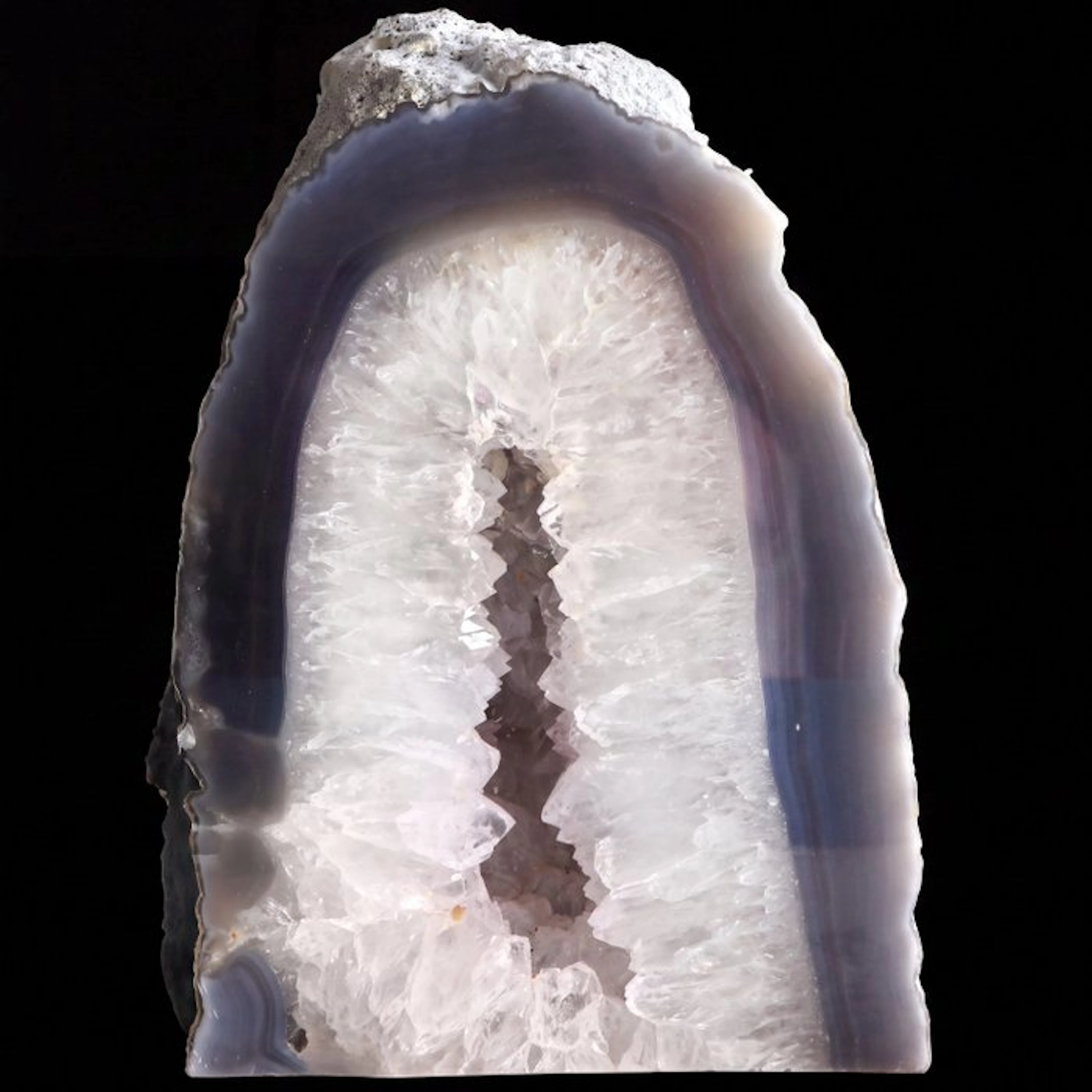 XL Blue Agate & Amethyst - Geode - 25x18x14 cm- 8.3 kg