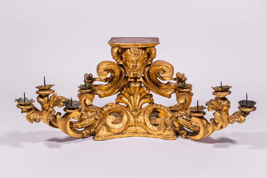 Altarpiece, 18th century, gilded wood - Wood - 1750-1800
