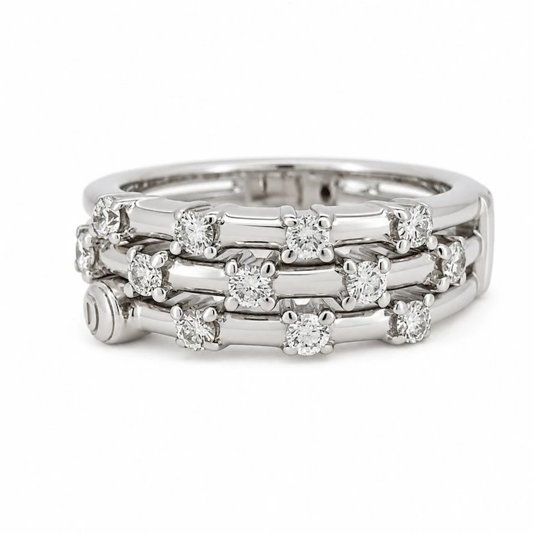 Damiani - Ring - 18 kt. White gold - 0.36ct. tw. Diamond (Natural) - Diamond