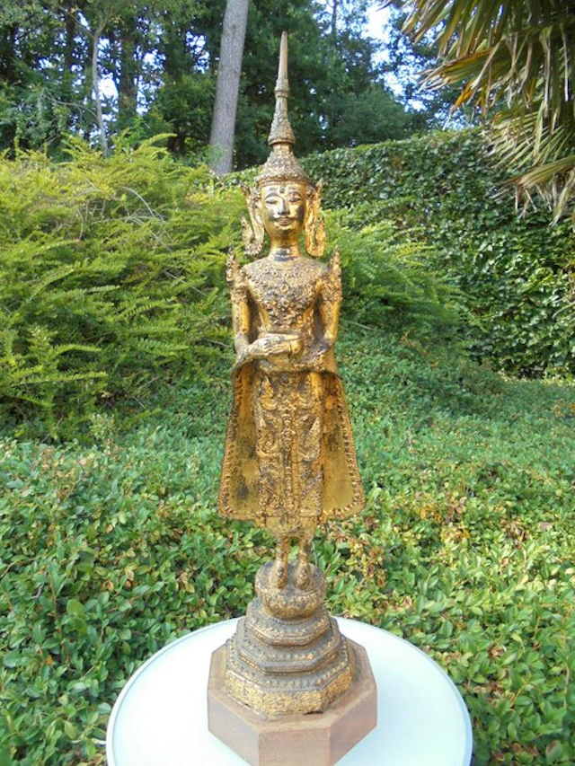 Grote Staande Boeddha Rattanakosin style met aalmoeskom - Statue - Thailand