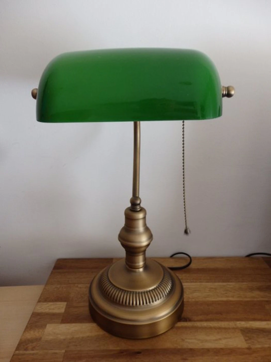 Banker table lamp - Gilt brass - banker