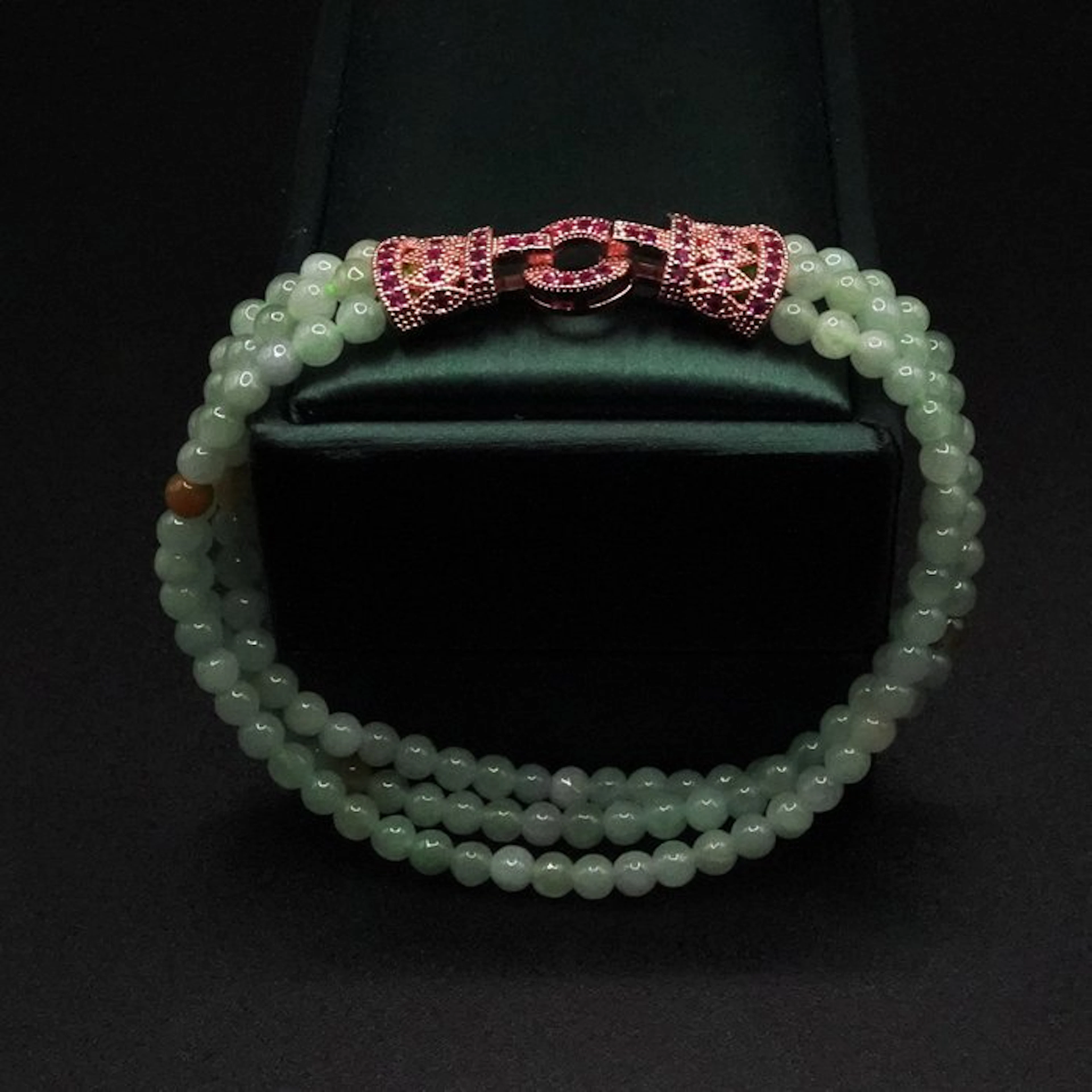 NGTC Certified Natural Jadeite Bracelet - Elegant Green...