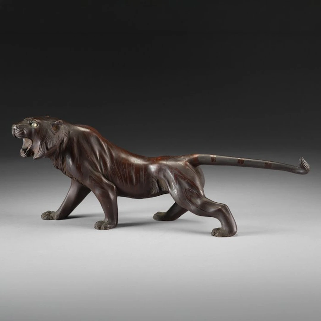 Okimono 置物 of a tiger - Bronze - Japan - Shōwa period (1926-1989)