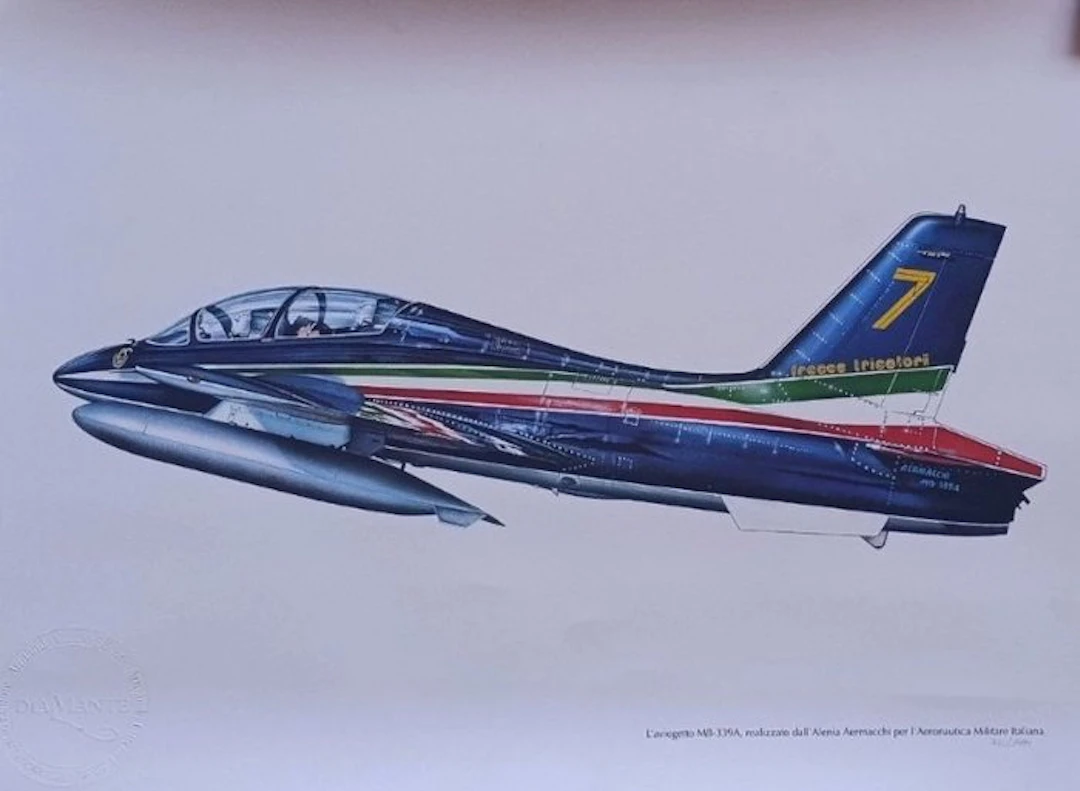 Armando Curcio Editore color illustration of the MB-339A 710/1000