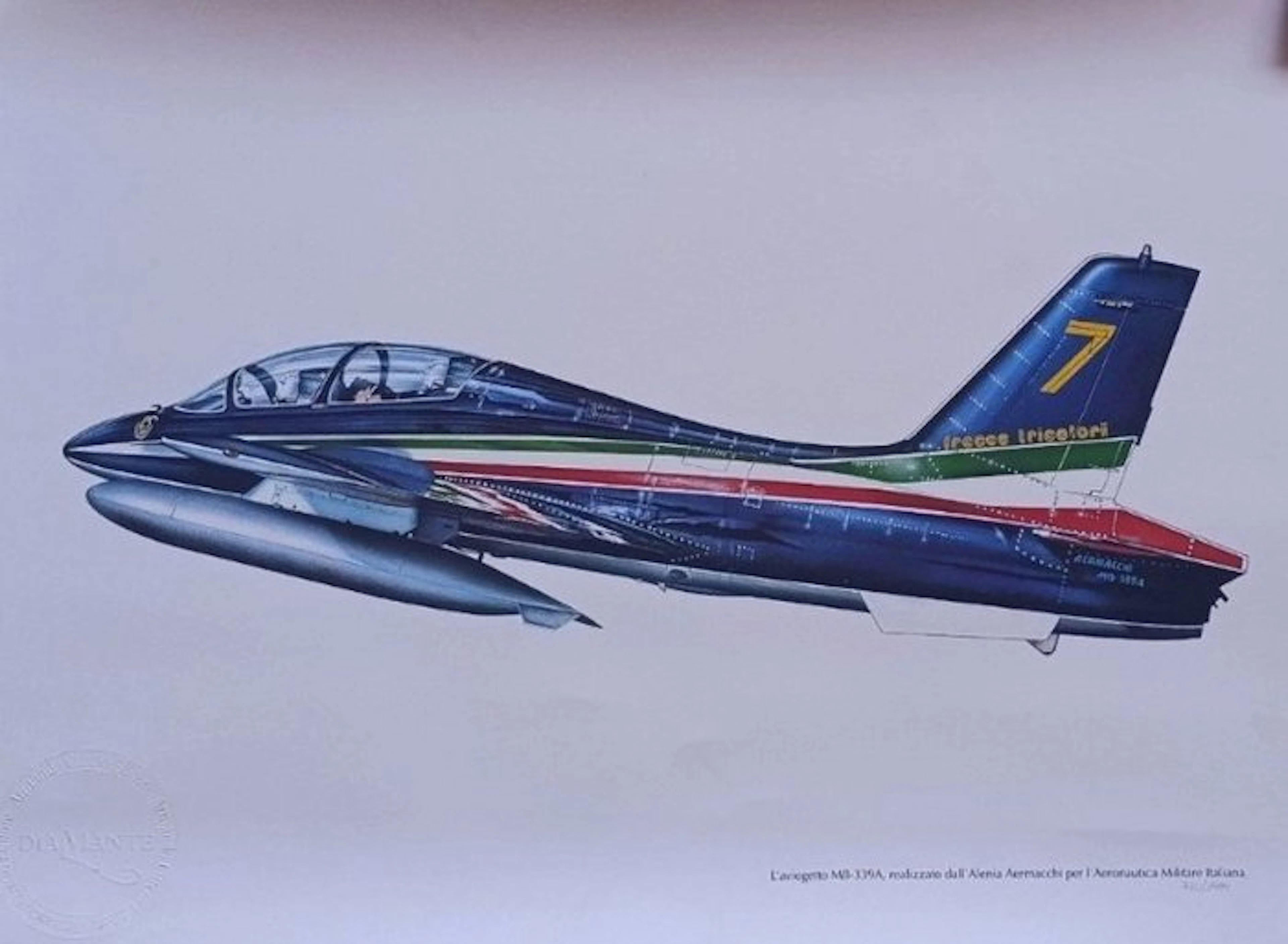 Armando Curcio Editore color illustration of the MB-339A 710/1000