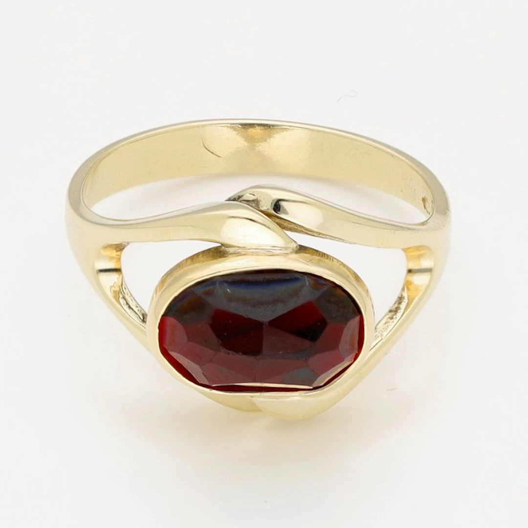 Ring - 14 kt. Yellow gold - Garnet