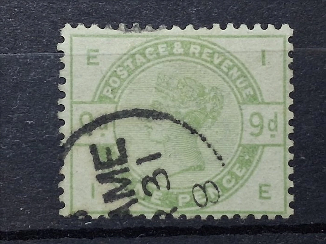 Great Britain 1883 - Queen Victoria, SG 195, 9d dull green, stamped.