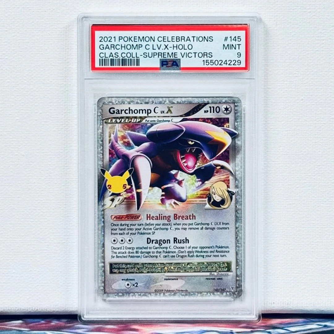 Pokémon Graded card - GARCHOMP C LV.X-HOLO #145 2021...